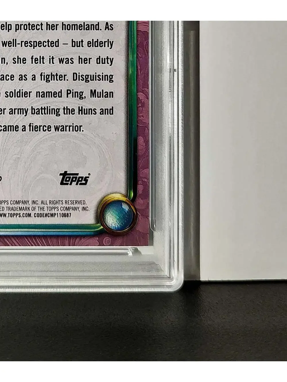 Mulan 2025 Topps Disney Cartoon Princess #158 Card Mulan PSA 10